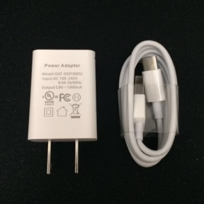 USB Power Adapter with 1M USB-A to USB-C Cable